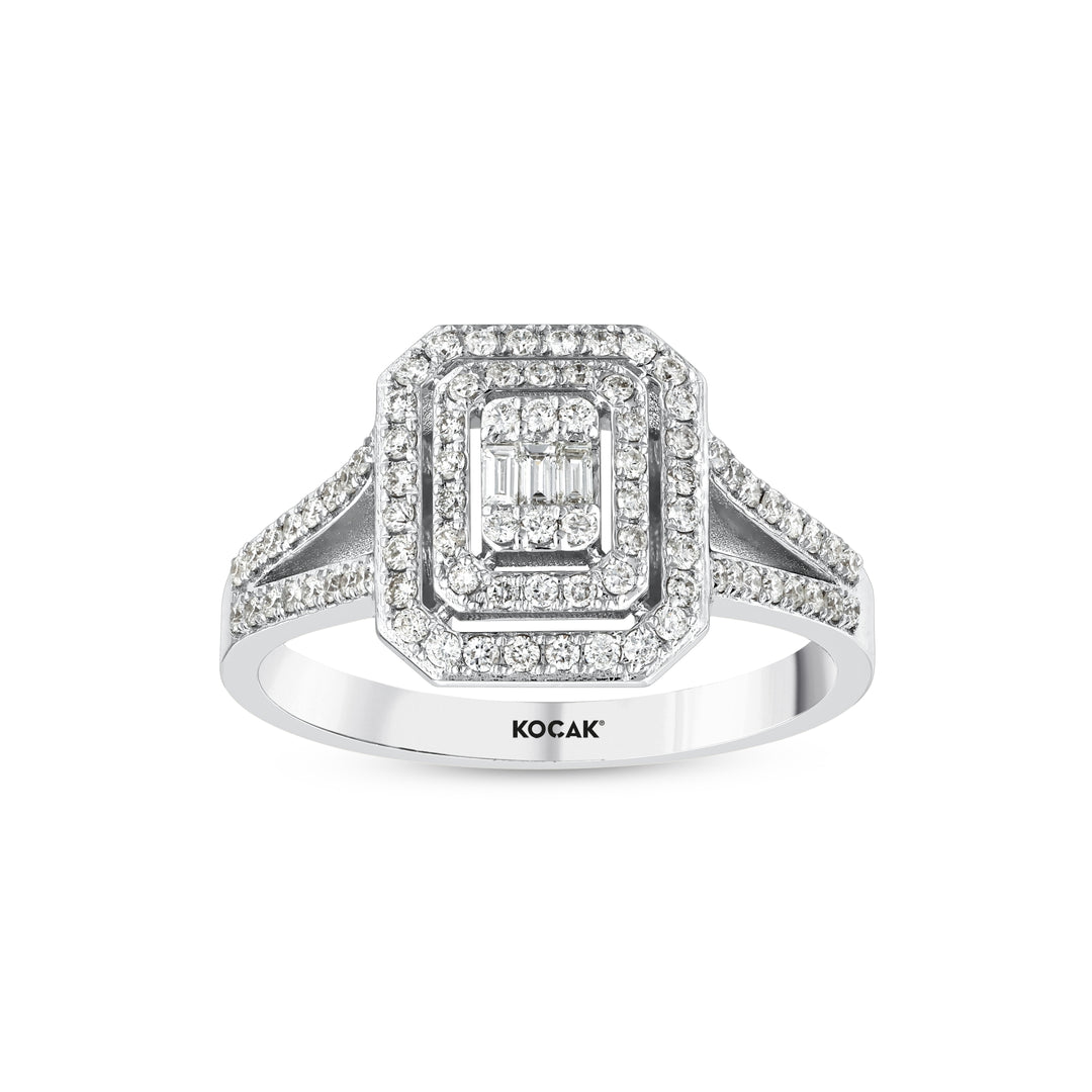 0.41 Karat FG SI Diamond Baguette Ring