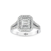 0.41 Karat FG SI Diamond Baguette Ring