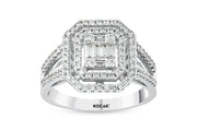 0.73 Karat FG SI Diamond Baguette Ring