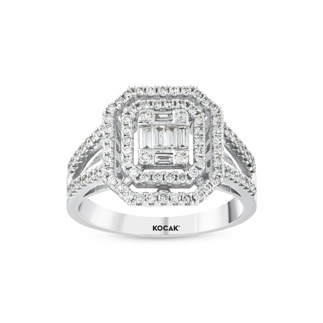 0.73 Karat FG SI Diamond Baguette Ring