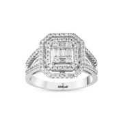 0.73 Karat FG SI Diamond Baguette Ring