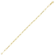 14ct Paperclip Design Gold Chain Bracelet