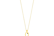 14ct Baguette Stone Set Fish Gold Necklace
