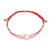 14ct Elephant Motif Cord Gold Bracelet