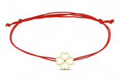 14ct Clover Motif Cord Gold Bracelet