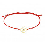 Load image into Gallery viewer, 14ct Clover Motif Cord Gold Bracelet