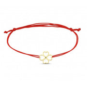 14ct Clover Motif Cord Gold Bracelet