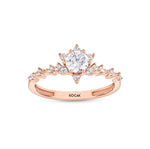 Load image into Gallery viewer, Lotus Stone Set Solitaire Rose Gold Ring
