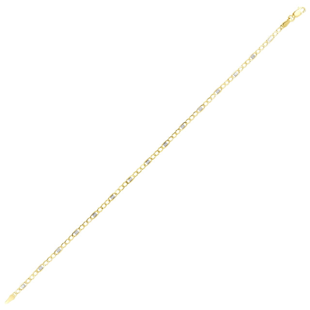14ct Iki Colour Design Zincir Gold Bracelet