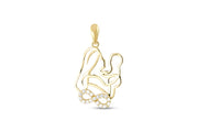 14ct Stone Set Infinity Anne Cocuk Design Gold Pendant (Chain Not Included)