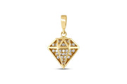 14ct Diamond Design Gold Pendant (Chain Not Included)