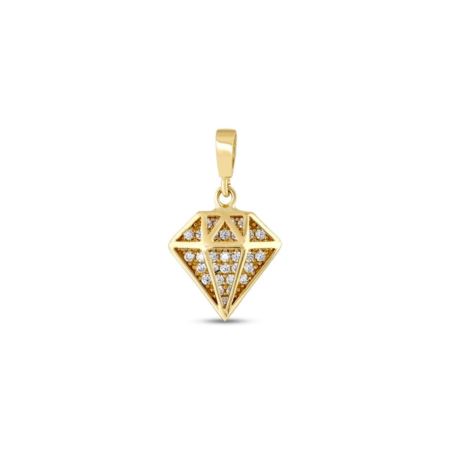 14ct Diamond Design Gold Pendant (Chain Not Included)