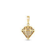14ct Diamond Design Gold Pendant (Chain Not Included)