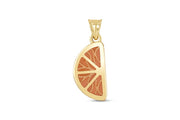 14ct Orange Design Gold Pendant (Chain Not Included)