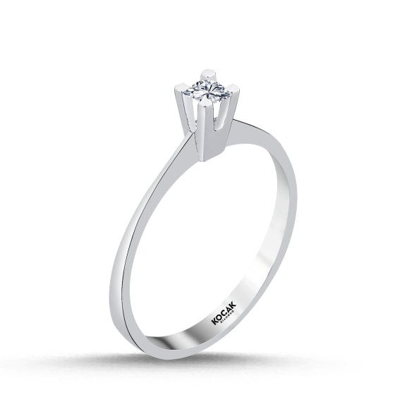0.09 Karat GH SI Diamond Solitaire Ring
