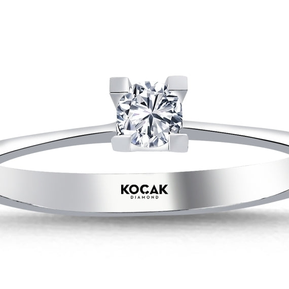 0.09 Karat GH SI Diamond Solitaire Ring