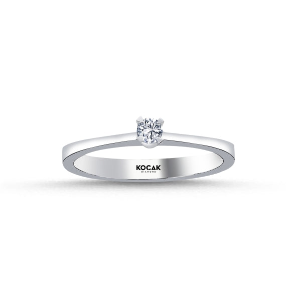 0.09 Karat GH SI Diamond Solitaire Ring
