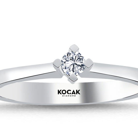 0.09 Karat GH SI Solitaire Diamond Ring