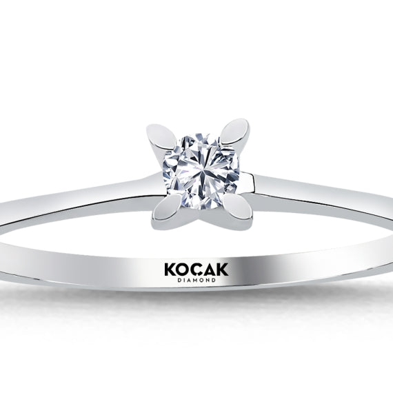 0.10 Karat GH SI Solitaire Diamond Ring