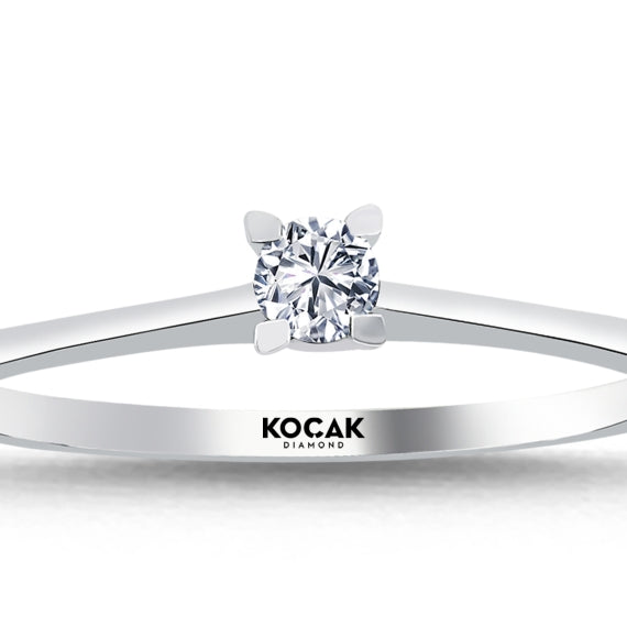 0.10 Karat GH SI Solitaire Diamond Ring
