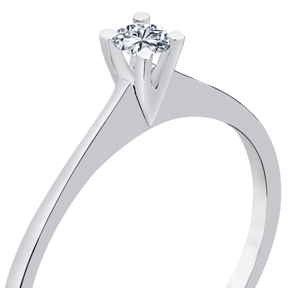 0.10 Karat GH SI Solitaire Diamond Ring