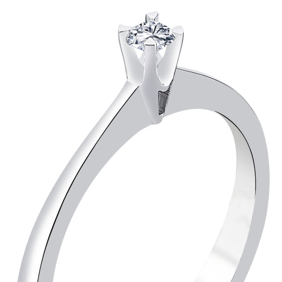 0.10 Karat GH SI Solitaire Diamond Ring