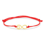 Load image into Gallery viewer, 14ct Sonsuz Heart Gold Cord Bracelet