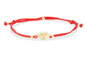 14ct Stone Set Goz Gold Cord Bracelet