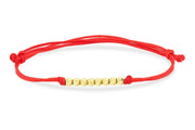 14ct Forever Dorika Gold Kirmizi Cord Bracelet