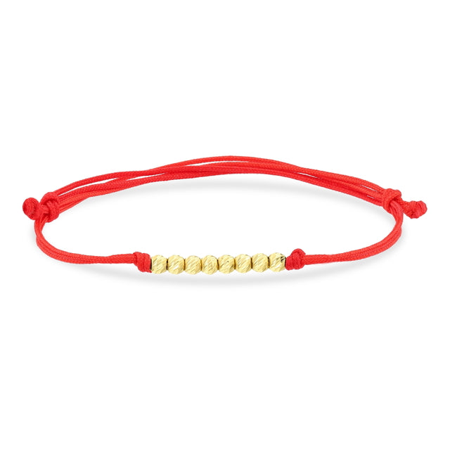 14ct Forever Dorika Gold Kirmizi Cord Bracelet