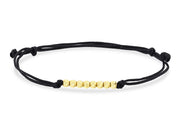 14ct Forever Dorika Gold Siyah Cord Bracelet
