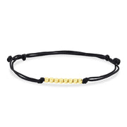 14ct Forever Dorika Gold Siyah Cord Bracelet
