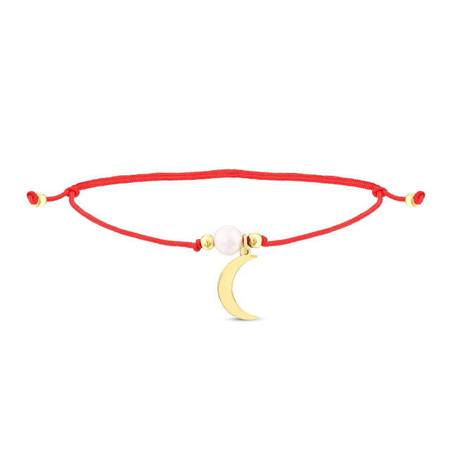 14ct Pearl Ay Gold Cord Bracelet