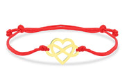 14ct Sonsuz Heart Gold Cord Bracelet