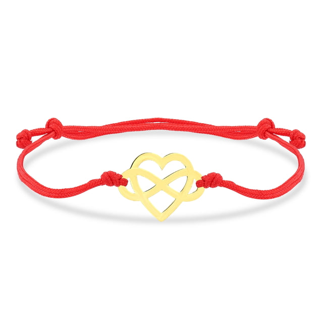 14ct Sonsuz Heart Gold Cord Bracelet