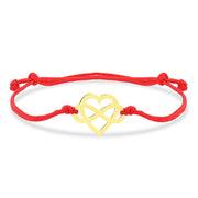 14ct Sonsuz Heart Gold Cord Bracelet