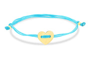 14ct Heart Gold Mavi Cord Bracelet