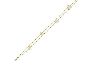 14ct Cift Zincirli Yesil Barbarossa Design Gold Bracelet