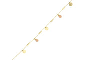 14ct Turuncu Colour Dome Design Gold Bracelet