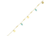 14ct Mavi Colour Dome Design Gold Bracelet