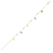 14ct Mavi Colour Dome Design Gold Bracelet