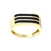 14ct İki Renkli Design Gold Men's Ring