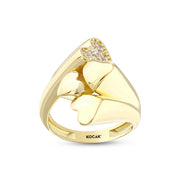 14ct Heart Design Gold Ring