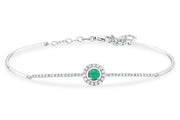 0.46 Karat Emerald Diamond Bracelet