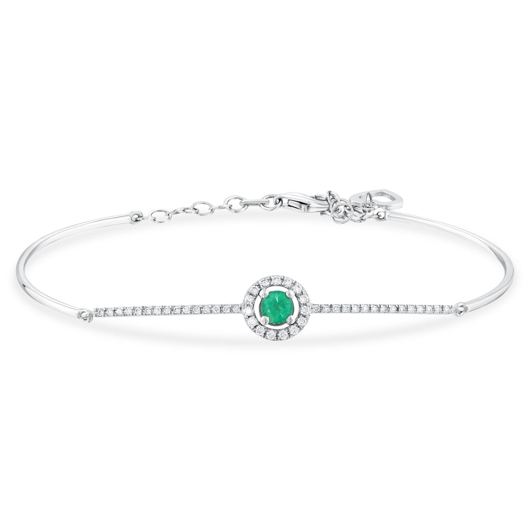 0.46 Karat Emerald Diamond Bracelet