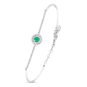 0.46 Karat Emerald Diamond Bracelet