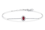 0.53 Karat Ruby Diamond Bracelet