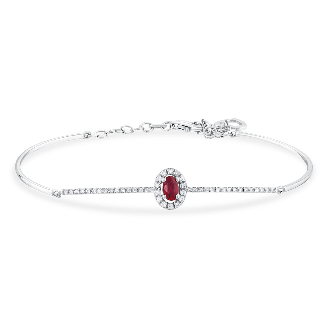 0.53 Karat Ruby Diamond Bracelet