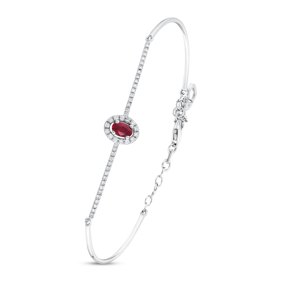 0.53 Karat Ruby Diamond Bracelet