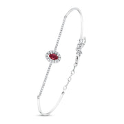 0.53 Karat Ruby Diamond Bracelet